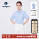 Navigare意大利小帆船女士短袖卷邊襯衫全棉休閑襯衣2323503501 蔚藍(lán) XL 