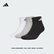 adidas三雙裝抗菌舒適襪子男女阿迪達(dá)斯官方   白/中麻灰/黑色   M