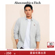 ABERCROMBIE & FITCH【爆款府綢】男裝25春夏美式經(jīng)典小麋鹿通勤長(zhǎng)袖襯衫KI125-5255 綠色條紋 S (175/92A)