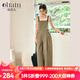 Olrain【七夕】歐芮兒卡其色時(shí)尚套裝女春季2025新款時(shí)尚連體工裝背帶褲 卡其色 M 160/68A/M
