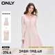 ONLYONLY時尚針織收腰傘裙套裝短裙連衣裙女|124107001 A19 白堊粉色CHALK PINK S (160) 80A
