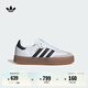 adidas「T頭鞋 」SAMBAE經(jīng)典厚底增高板鞋德訓(xùn)鞋女阿迪達斯三葉草 白/一號黑 37