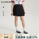E·LAND KIDS衣戀夏季新品女童學(xué)院風(fēng)徽標(biāo)刺繡百褶短裙 Black黑色/19 165 cm