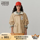 Teenie Weenie小熊女裝連帽外套春季戶外運(yùn)動(dòng)簡(jiǎn)約休閑時(shí)尚潮流夾克 卡其色 M (165)