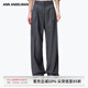 ANN ANDELMAN【高卿塵同款】官方直營 闊腿休閑垂感直筒褲高腰西褲 灰色 XS