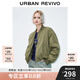 UR冬季新款女裝美式復(fù)古棒球服寬松棉服外套UYY140014 軍綠 (偏寬松) M