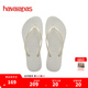 havaianas明星同款Slim細(xì)帶夾腳女人字拖平底海邊沙灘夏情侶拖鞋 0001-本白色 37-38 巴西碼