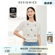 迪賽尼斯（DESIGNICE）2024年春季新款通勤風(fēng)簡約圓領(lǐng)短袖羊毛衫短款套頭毛衣女 米白 L