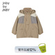jnby by JNBY【運動系列】江南布衣童裝拒水透濕夾克外套秋冬男女童1O9610620 212/淺灰卡其 160 cm