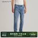 GANT【100%棉】甘特春季男士中腰寬松水洗色直筒牛仔時(shí)尚休閑長(zhǎng)褲 993淺藍(lán) 36