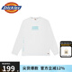 dickies 時尚寬松版型全棉印花長袖T恤 休閑運(yùn)動上衣10986 白色 M