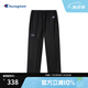 Champion冠軍夏季新款刺繡字母小C LOGO直筒褲休閑長褲男女 黑色 L