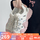 駱駝（CAMEL）丑萌登山鞋女時尚撞色戶外休閑鞋 L24M076602 米/銀/粉 38