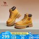 駱駝（CAMEL）大黃靴女休閑厚底短靴經(jīng)典工裝馬丁靴 L24W013663 黃色 36