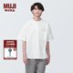 無印良品（MUJI）男式 涼感 亨利領(lǐng)短袖T恤 男士打底衫男款涼感物語AC1W6C4S 白色 XL （180/104A）