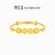 潮宏基 好事發(fā)生長(cháng)命富貴黃金手鐲足金童鐲空心送寶寶生日禮物 計價(jià)U C 活口圈 11.4g