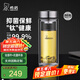希諾（HEENOOR） 雙層玻璃杯男士辦公高檔送禮禮盒泡茶濾網(wǎng)耐高溫大容量商務(wù)水杯 【升級純鈦部件】抗菌版360ml