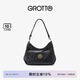 GROTTO個(gè)樂(lè)經(jīng)典迷你hobo植鞣綿羊皮輕便單肩斜挎小軟包七夕禮物 經(jīng)典黑（金標(biāo)MINI） MINI