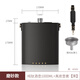 德斯?jié)h菲純鈦小酒壺高檔真皮鈦合金隨身1-2半5五斤裝戶外車載便攜式扁酒瓶 純鈦酒壺(2斤)+真皮套-黑 1000ml