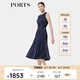PORTS寶姿女裝春季新款氣質(zhì)通勤百褶連衣裙女ALP8D083RPP087 丈青混色 S (4)