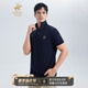 比華利保羅Beverly Hills Polo2025夏季新款男士休閑短袖polo衫 寶藍(lán)色 L