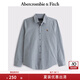 ABERCROMBIE & FITCH【爆款府綢】男裝25春夏美式經(jīng)典小麋鹿通勤長袖襯衫KI125-5255 藍(lán)色 S (175/92A)