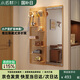 小匠材實(shí)木洞洞板穿衣鏡隱形推拉鏡子可關(guān)閉家用玄關(guān)壁掛式試衣鏡