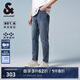 杰克·瓊斯（JACK&JONES） 秋潮紐扣腰頭水洗磨白做舊抓痕彈力修身牛仔長(zhǎng)褲男225132135   