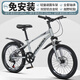 鳳凰（PHOENIX）兒童自行車(chē)山地車(chē)男女孩青少年大中童車(chē)學(xué)生變速越野賽車(chē)減震單車(chē) 免安裝【變速輻條輪】銀灰 20寸【建議身高125-155cm】