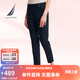 諾帝卡（NAUTICA）【商場同款】春夏新款親膚柔軟透氣休閑長褲女褲41PO01 藏青色4NV S