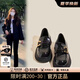 CAMILA KSENIA2025新款春夏厚底增高樂福鞋女百搭英倫風(fēng)小皮鞋子 黑色 38