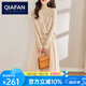 恰凡（QIAFAN）連衣裙小香風春秋2025新款時尚氣質(zhì)高級感裙子針織兩件套裝網(wǎng)紗裙 米色 XL  120-130斤