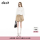 DZZIT地素短褲2025春季新款花苞輕盈活力初春感覺(jué)褲子女3J1Q1491N 深卡其色 S