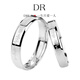 DRLS正品純銀情侶戒指一對戒開(kāi)口結婚刻字小眾七夕情人節禮物送男女友 怦然心動(dòng)一對(配證書(shū))