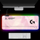 羅技（Logitech）鼠標墊大號LED炫彩燈電腦墊斷電記憶RGB發(fā)光fps電競桌墊加厚防滑 LG-09 300*700*4MM-彩盒包裝