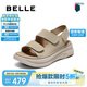 百麗簡(jiǎn)約勃肯鞋女25夏新商場(chǎng)同款涼鞋D9J2DBL5 杏色 37
