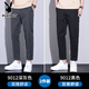 花花公子九分褲男士夏季新款潮流寬松直筒9分褲子男生百搭運動(dòng)休閑褲男 9012深灰色+9012黑色 34 【建議160-170斤】