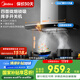 美的（Midea）抽吸排油煙機(jī)家用頂吸歐式吸油煙機(jī)22立方大吸力油煙機(jī) 揮手智控 抽煙機(jī)T36國家補(bǔ)貼20%可配燃?xì)庠? title=