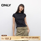 ONLY2025春季新款百搭舒適純色修身顯瘦小高領(lǐng)T恤女|125101013 H1Z 黑色 M