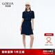 歌莉婭夏季運動(dòng)風(fēng)裙子套裝高知miu系穿搭2025新款天絲兩件套女1E6CAA330 90U深寶藍 S