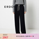 ERDOS 寬松修身顯瘦直筒褲時(shí)尚百搭系帶女長(zhǎng)褲休閑褲 黑 M 165/68A