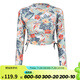迪卡儂（DECATHLON）潛水服女溫泉潛水衣水母衣水母服沖浪服大碼女裝防曬泳衣彈性SBT 繁花綠-上衣 L