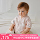 OAK FAMILY嬰兒衣服紗布和式爬服春季連體衣寶寶和尚服 松松貓 66cm  （推薦3~6個(gè)月）