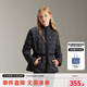 ELLE KIDS童裝 3m新雪麗高效暖絨棉服女童冬季絎線防潑外套 黑色 160 (S)