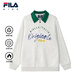 FILA【斐暖科技】斐樂(lè )兒童童裝衛衣2025年秋新款男童加絨保暖上衣 特淺白花灰[百隆BC01]-MG 170