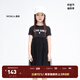 little MO&Co.童裝夏裝女童短袖網(wǎng)紗蓬蓬連衣裙兒童裙子公主裙女孩 黑色 130 130/60
