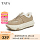他她（TATA）厚底休閑德訓鞋女鞋加絨保暖毛毛鞋冬季新款CEF01DM4 卡其色（仿毛里） 36