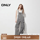 ONLY春夏休閑百搭簡約口袋綁帶背帶褲休閑褲女|12427S002 E40 寒冬灰色 160/64A/S