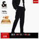 杰克·瓊斯（JACK&JONES）男裝夏季商務通勤時尚舒適個性潮百搭抗皺休閑褲錐形褲子品牌男褲 E40黑色 夏款 32 175