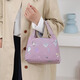 途尊布包女帆布手提小包包牛津布防水便當包手機包女包新款媽媽買(mǎi)菜包 紫色【印花手提包】百搭